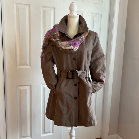 Women’s Style & Co. Light Weight Trench Coat, SZ L - Picture 11 of 14